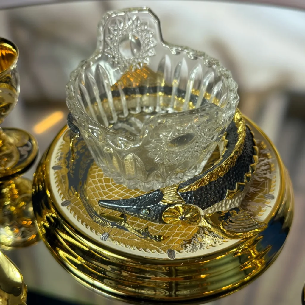 Набор для водки и икры "Царский осетр" арт. 198-4