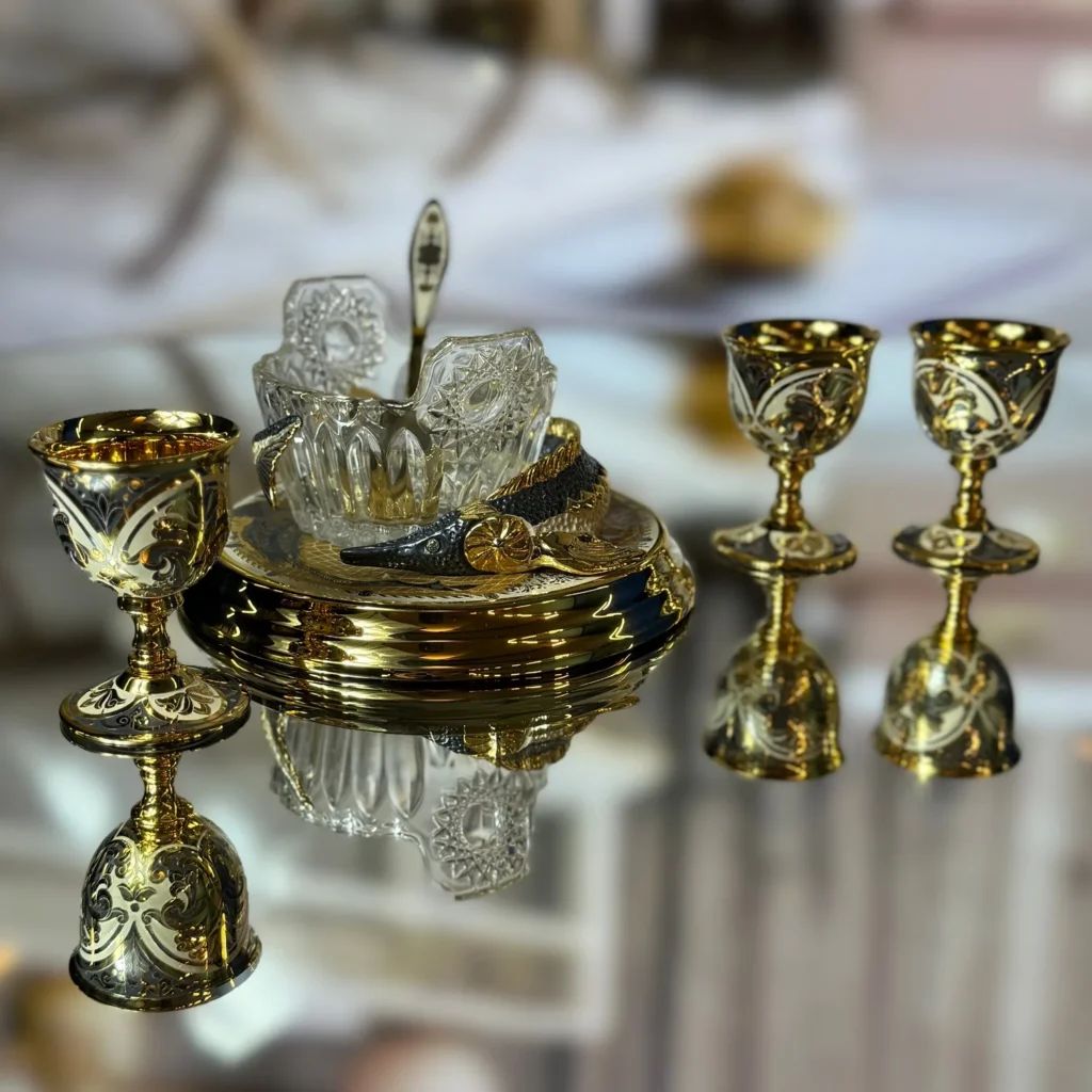 Набор для водки и икры "Царский осетр" арт. 198-4